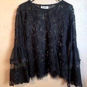 Lace Black Blouse